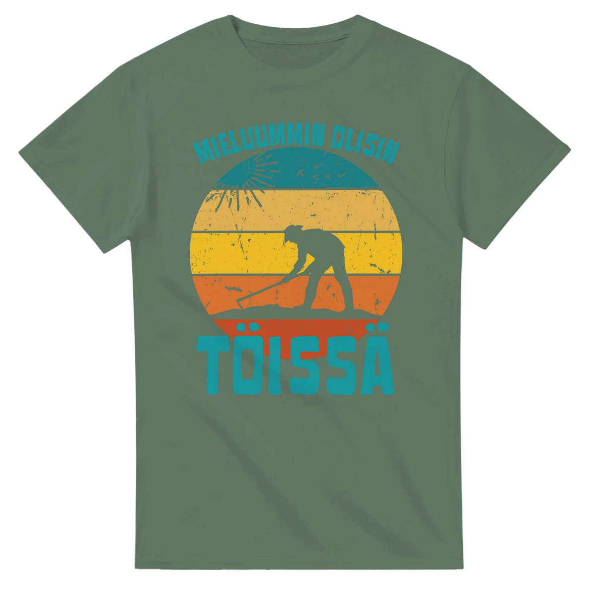 Mieluummin Olisin Töissä (Puutarhuri) - 3XL - 5XL - Mun Paita
