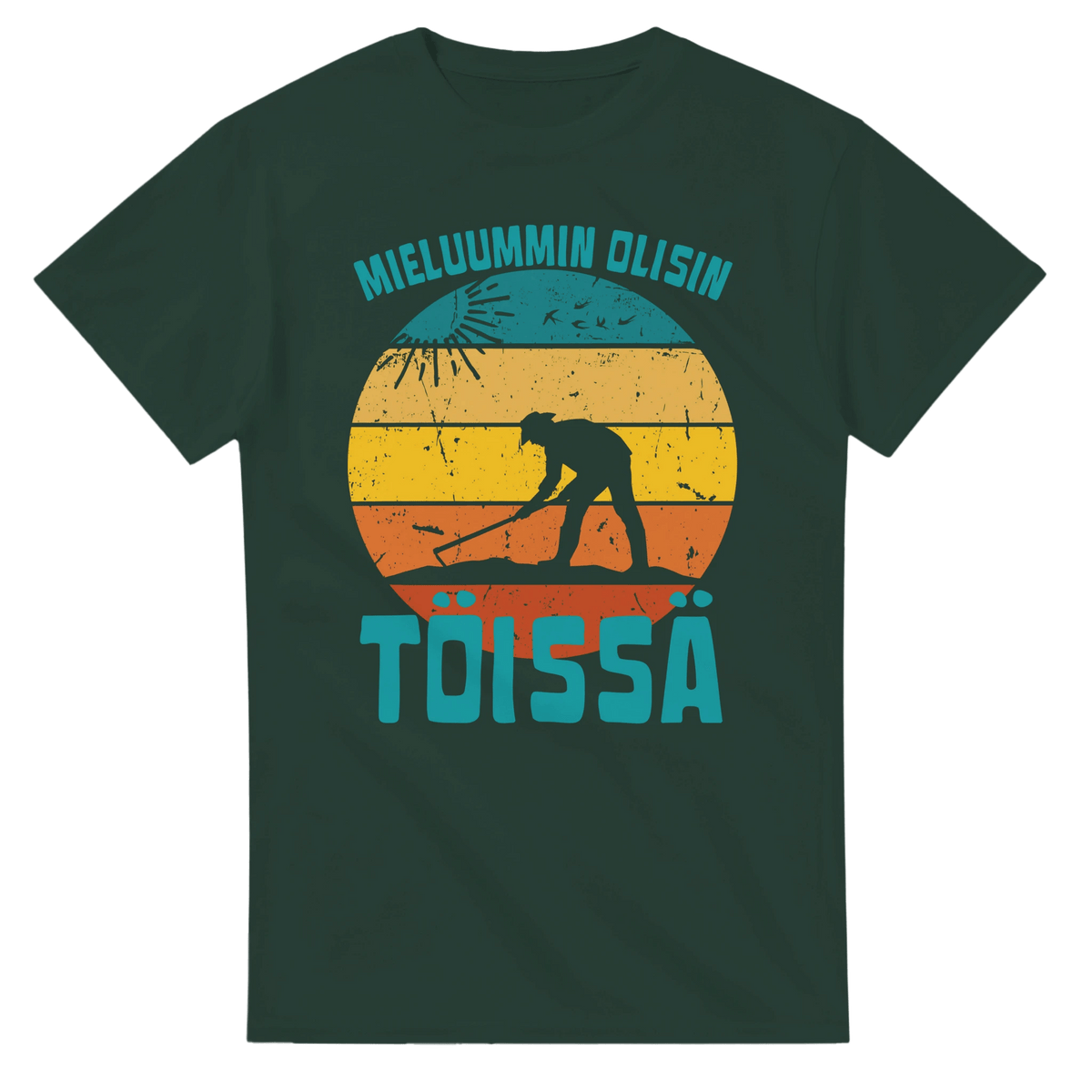 Mieluummin Olisin Töissä (Puutarhuri) - 3XL - 5XL - Mun Paita