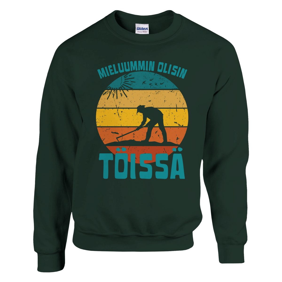 Mieluummin Olisin Töissä (Puutarhuri) - Collegepaita - Mun Paita