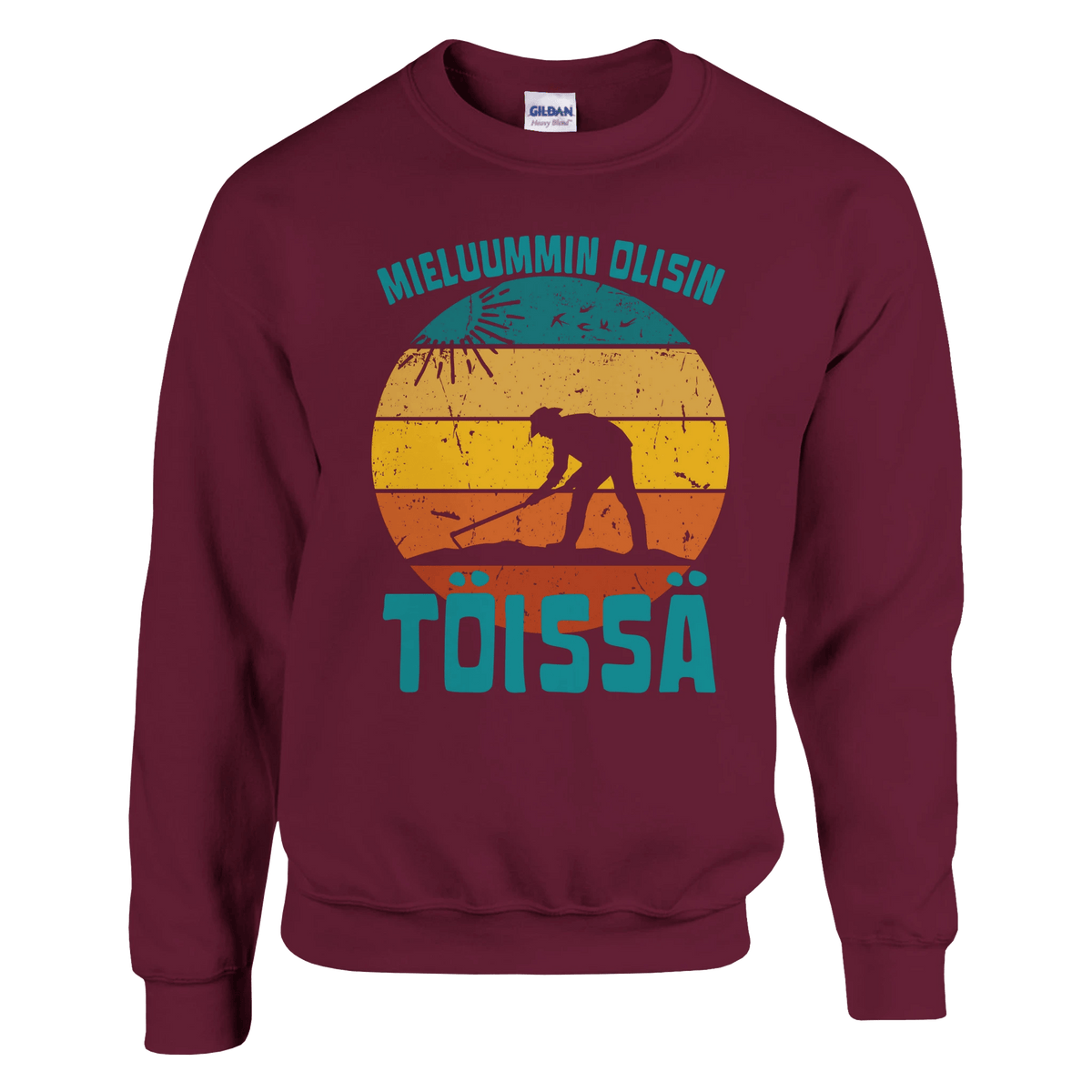 Mieluummin Olisin Töissä (Puutarhuri) - Collegepaita - Mun Paita