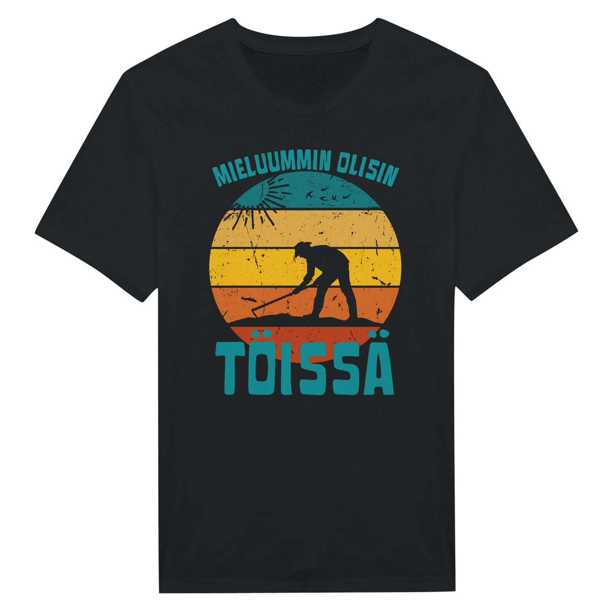 Mieluummin Olisin Töissä (Puutarhuri) - Miesten T - paita - Mun Paita