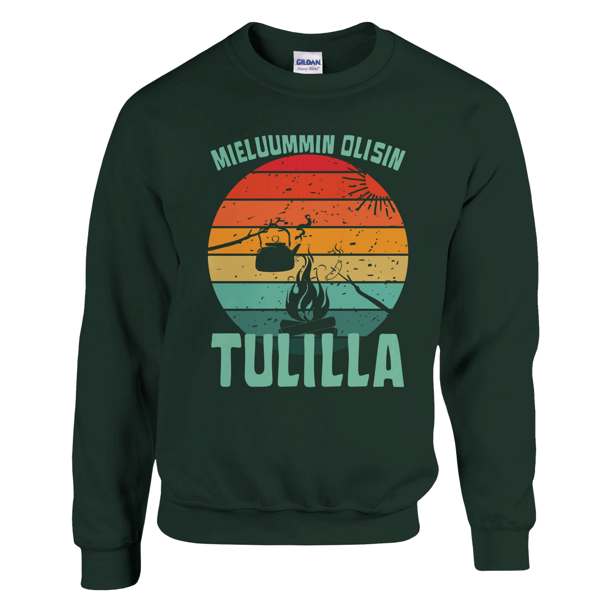 Mieluummin Olisin Tulilla v.2 - Collegepaita - Mun Paita