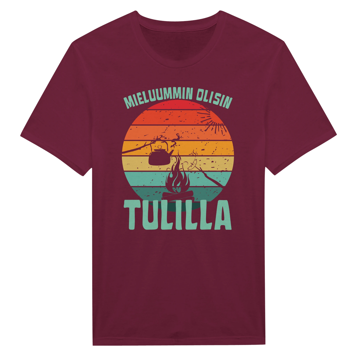 Mieluummin Olisin Tulilla v.2 - Miesten T - paita - Mun Paita