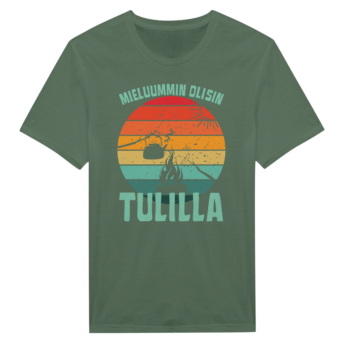 Mieluummin Olisin Tulilla v.2 - Miesten T - paita - Mun Paita