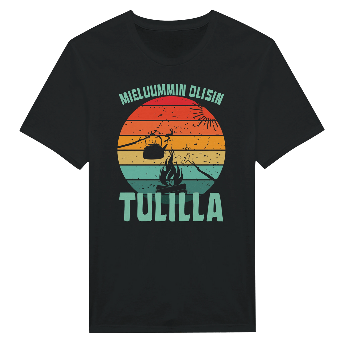 Mieluummin Olisin Tulilla v.2 - Miesten T - paita - Mun Paita