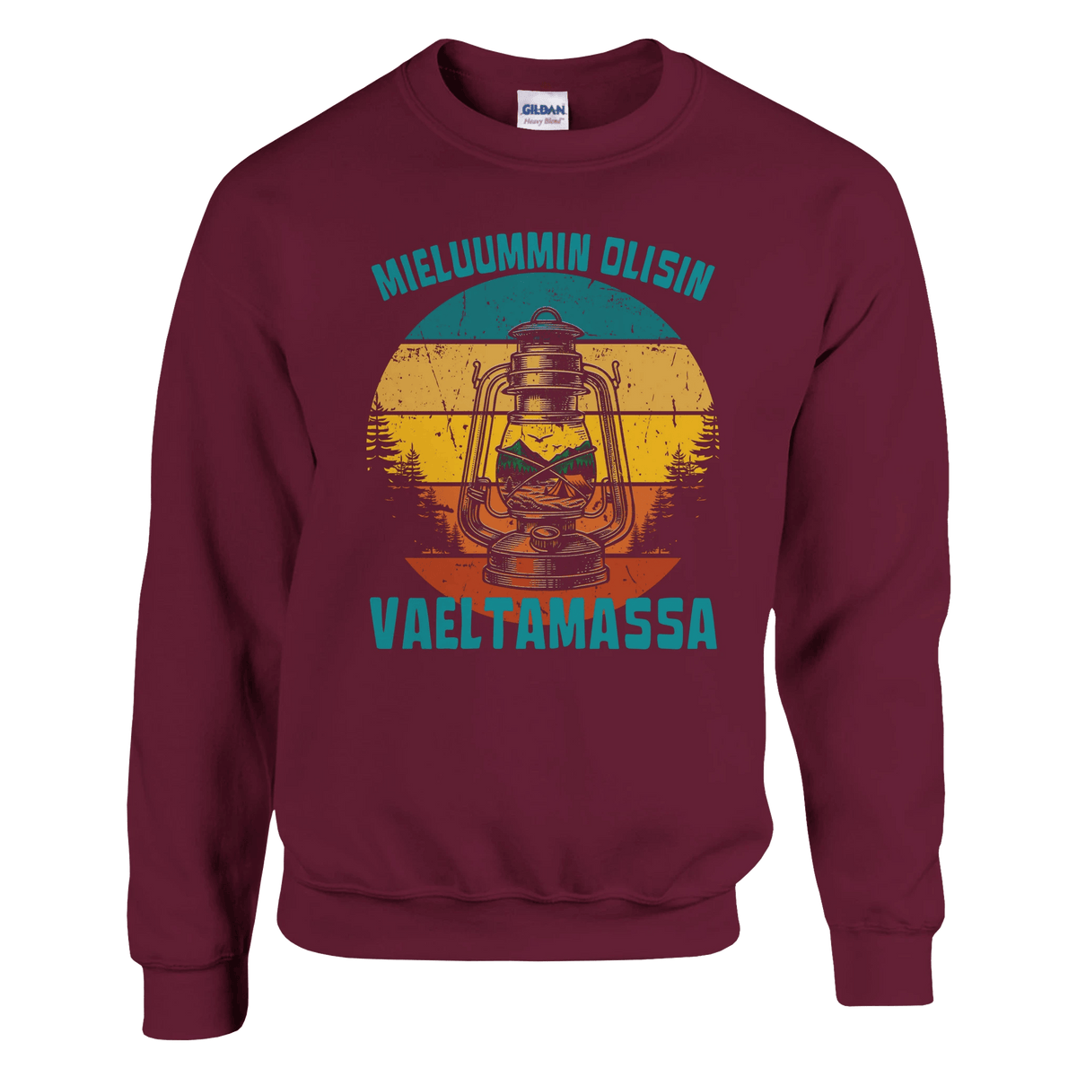 Mieluummin Olisin Vaeltamassa v.2 - Collegepaita - Mun Paita