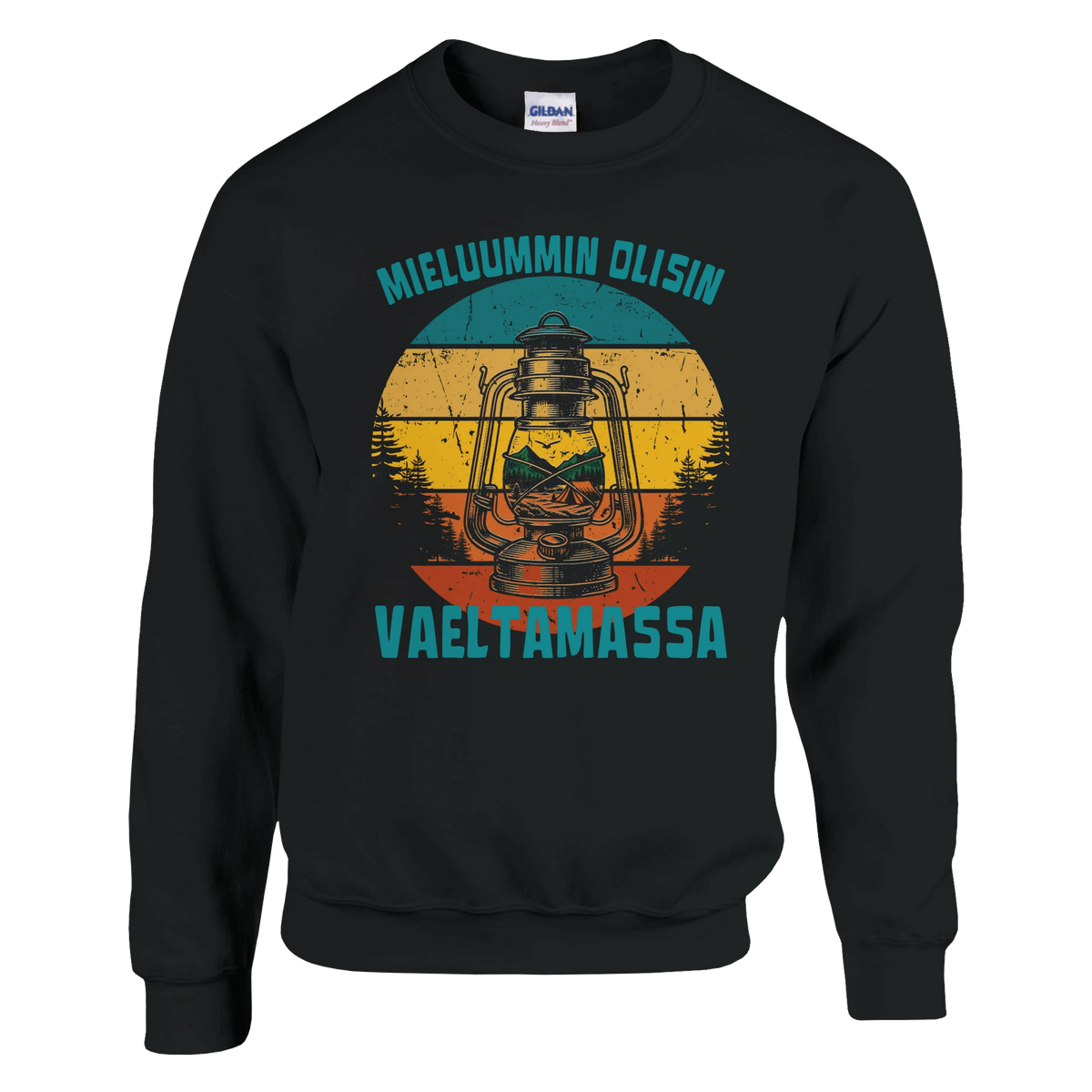 Mieluummin Olisin Vaeltamassa v.2 - Collegepaita - Mun Paita