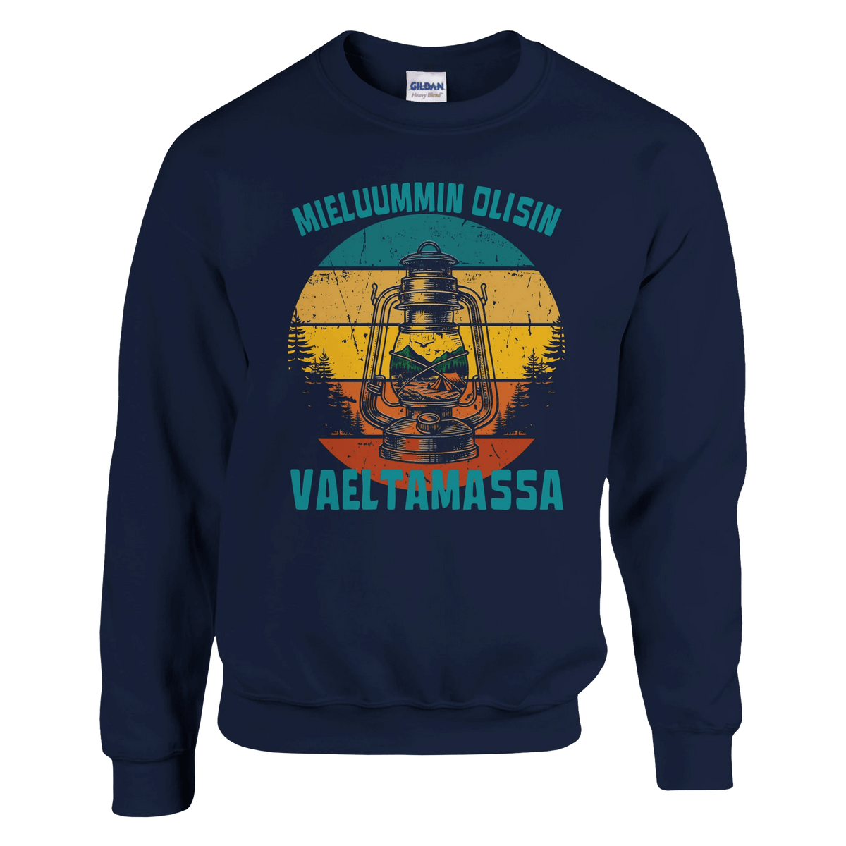 Mieluummin Olisin Vaeltamassa v.2 - Collegepaita - Mun Paita