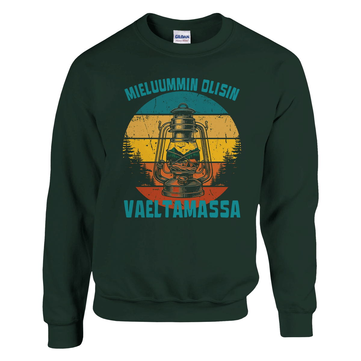 Mieluummin Olisin Vaeltamassa v.2 - Collegepaita - Mun Paita