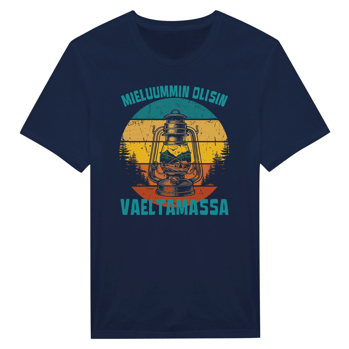 Mieluummin Olisin Vaeltamassa v.2 - Miesten T - paita - Mun Paita