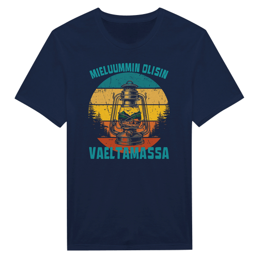 Mieluummin Olisin Vaeltamassa v.2 - Miesten T - paita - Mun Paita