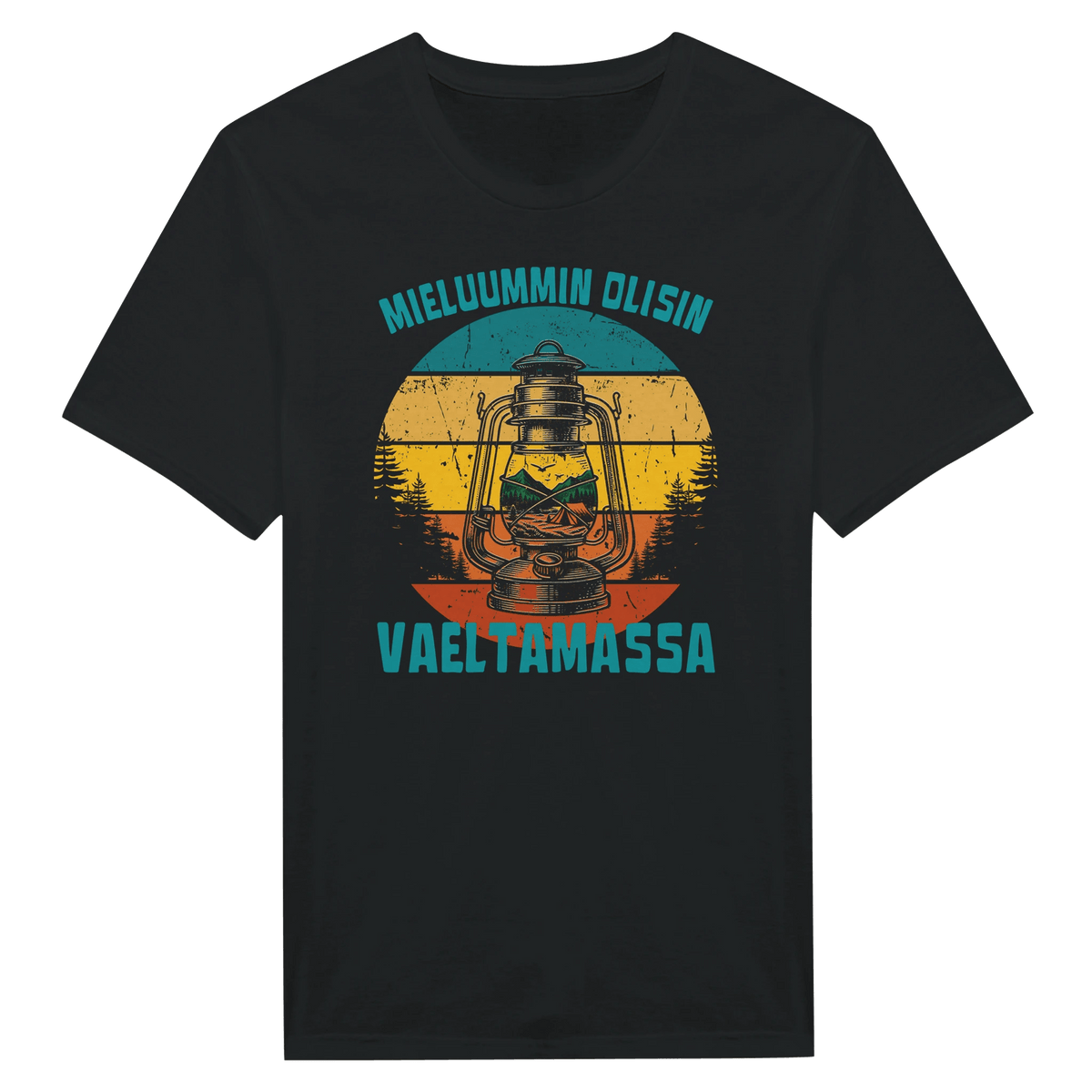 Mieluummin Olisin Vaeltamassa v.2 - Miesten T - paita - Mun Paita