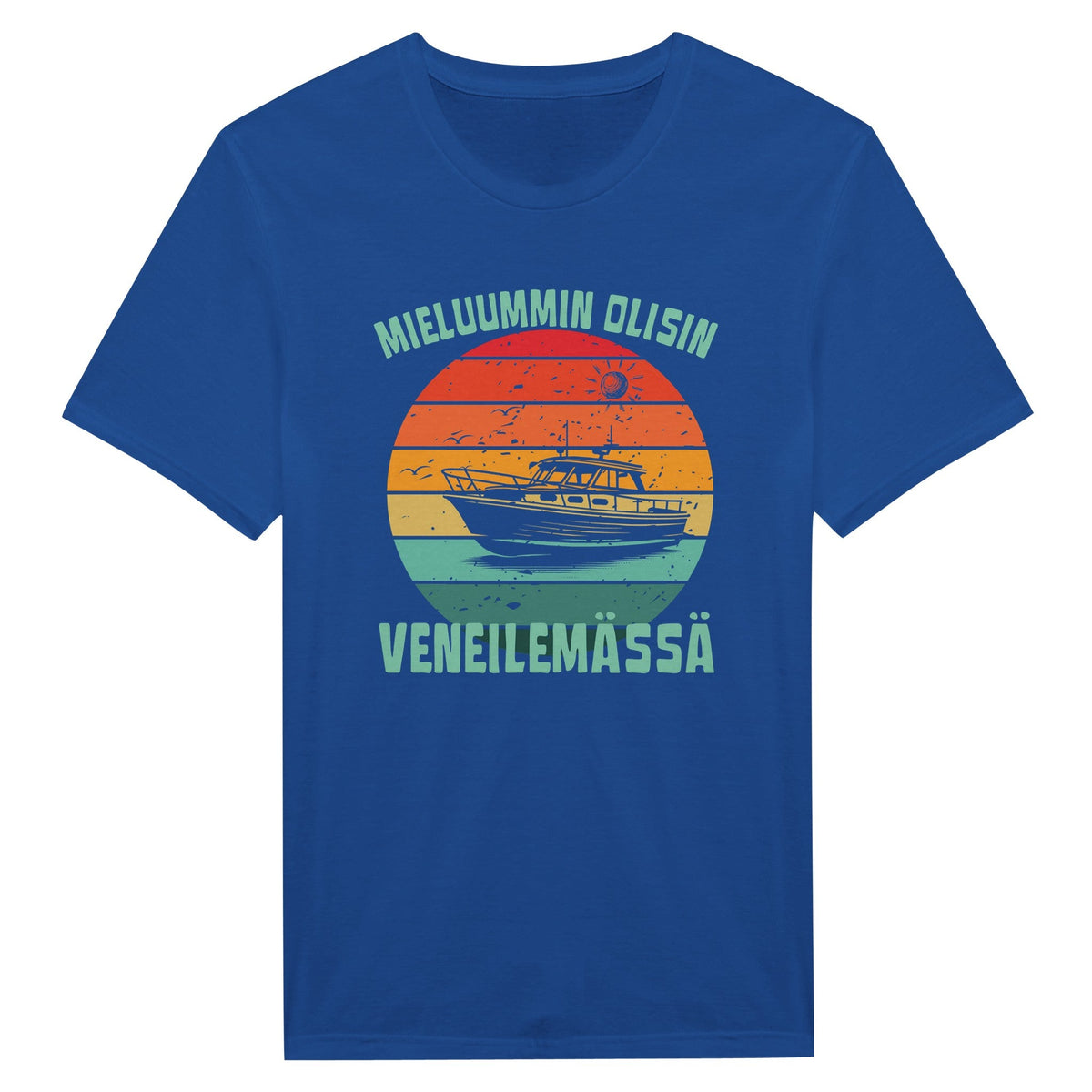Mieluummin Olisin Veneilemässä v.4 - Miesten T - paita - Mun Paita