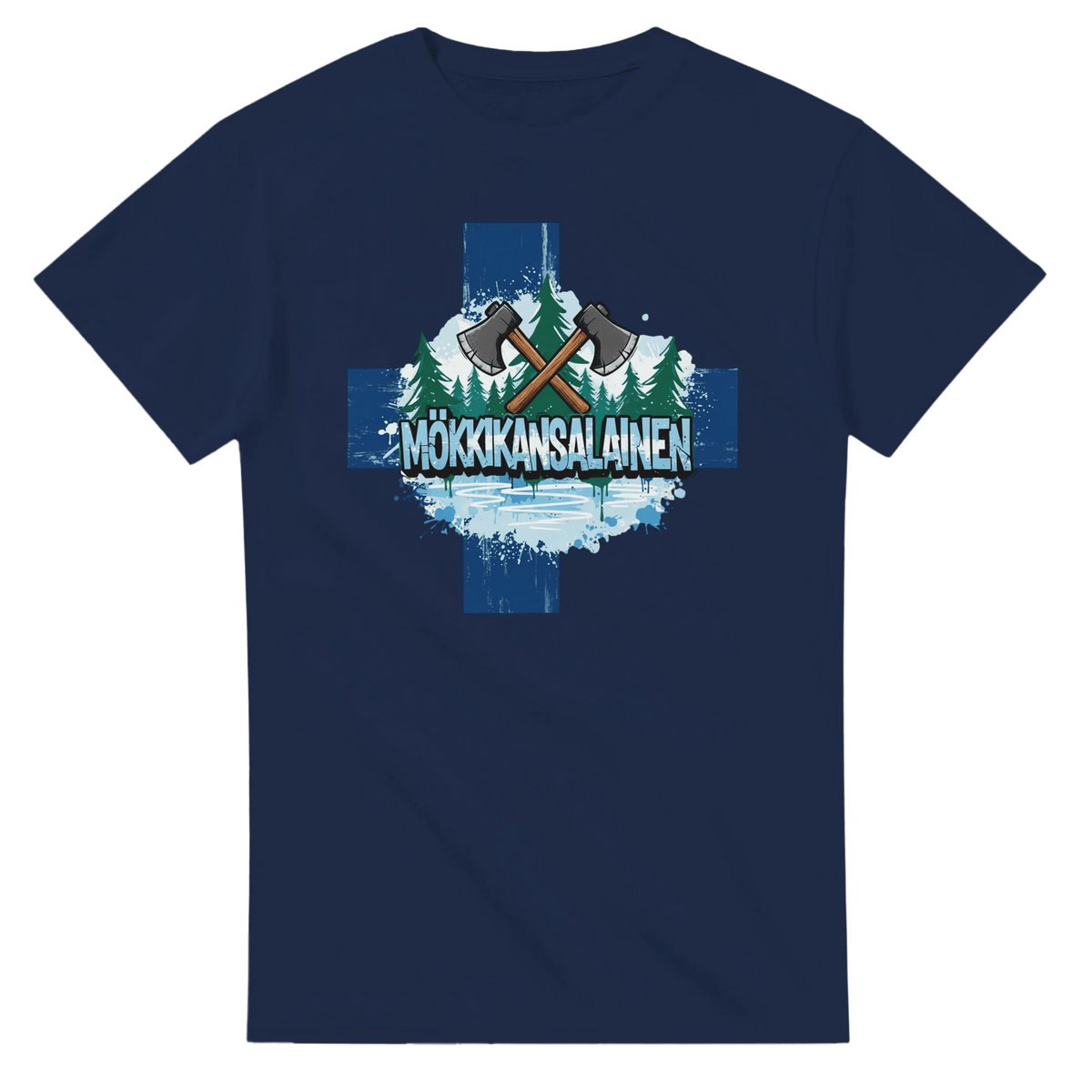 Mökkikansalainen Kirves - 3XL - 5XL T - paita - Mun Paita