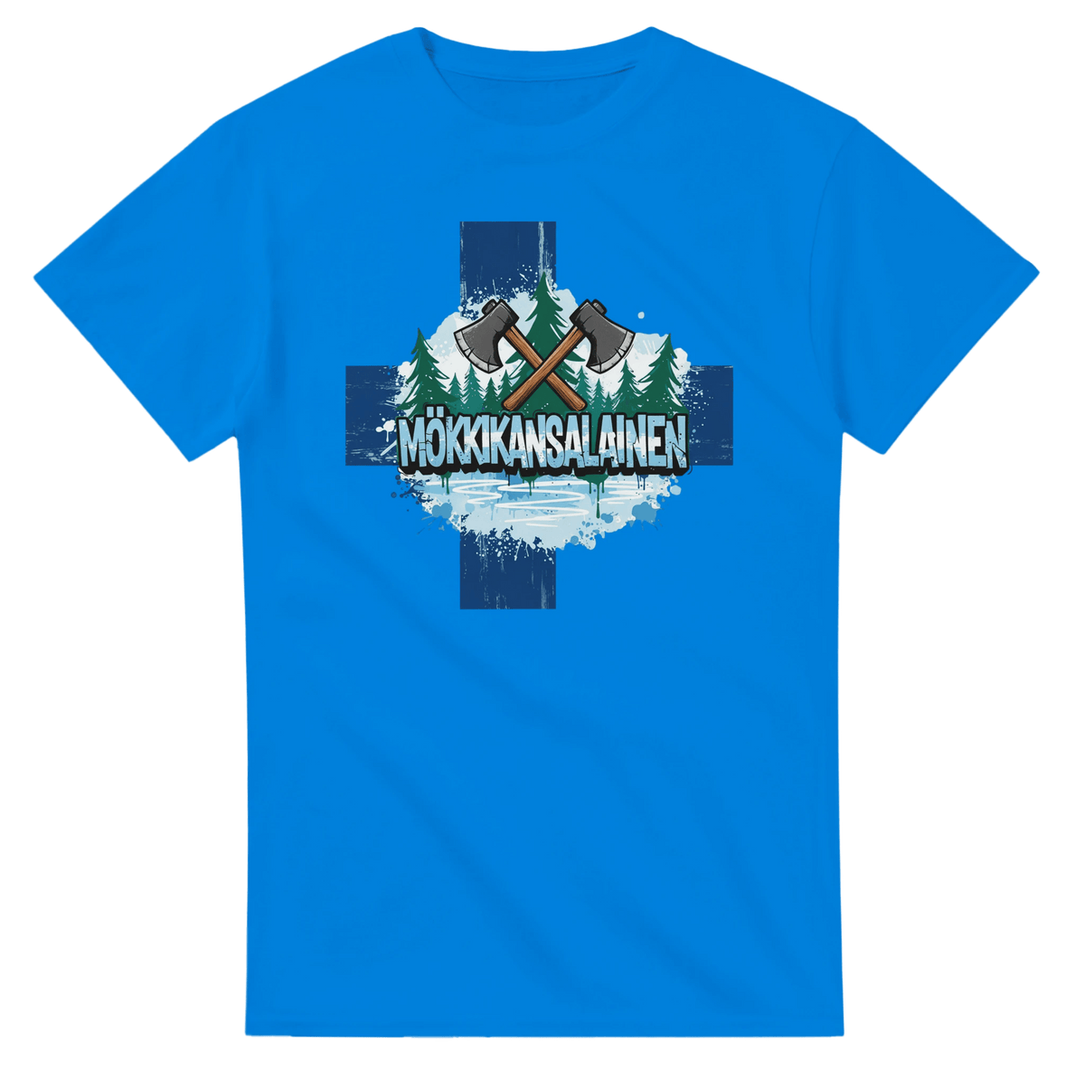 Mökkikansalainen Kirves - 3XL - 5XL T - paita - Mun Paita