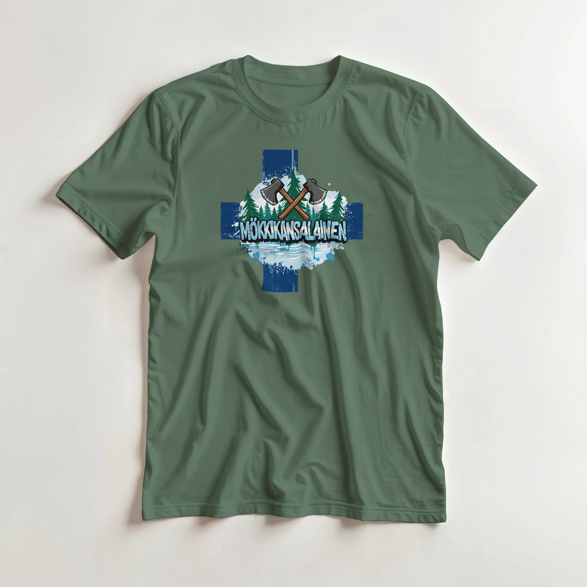 Mökkikansalainen Kirves - 3XL - 5XL T - paita - Mun Paita