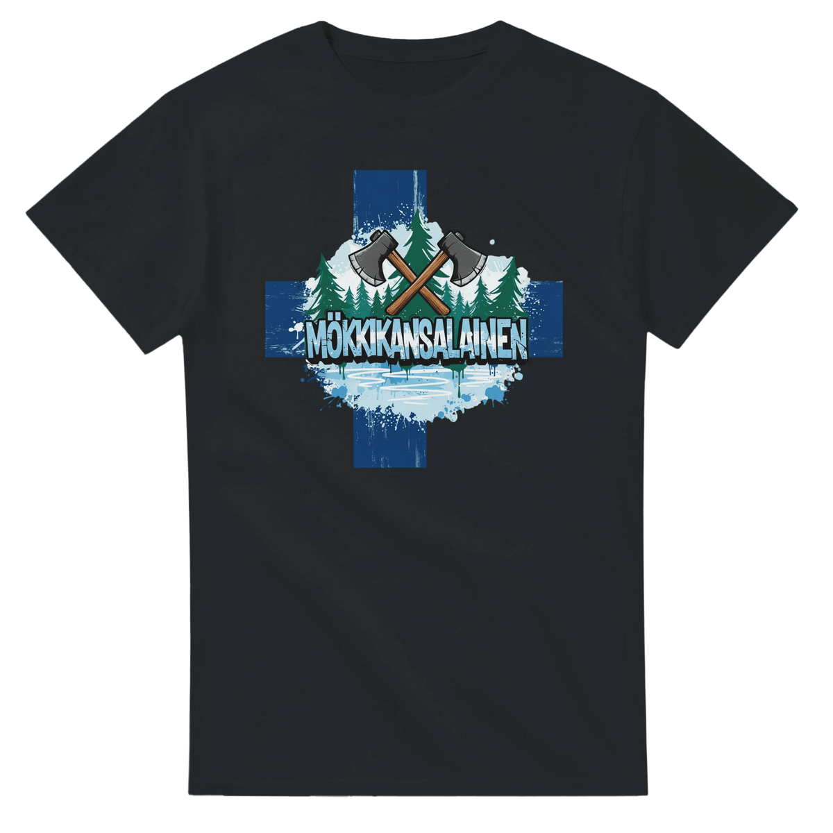 Mökkikansalainen Kirves - 3XL - 5XL T - paita - Mun Paita