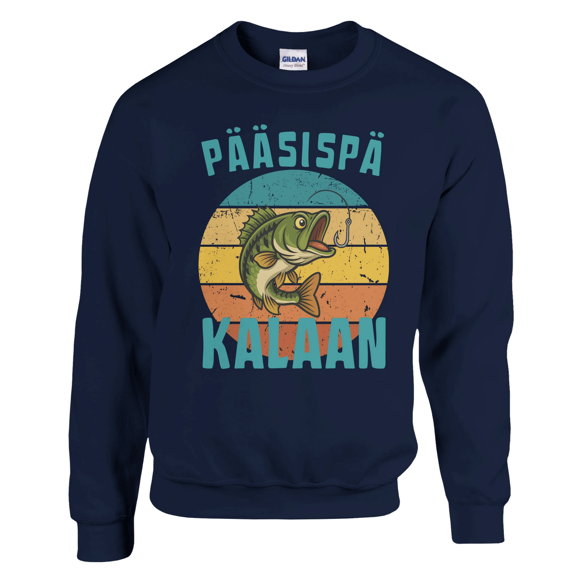 Pääsispä Kalaan | Ahven - Collegepaita - Mun Paita