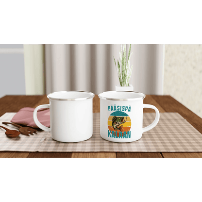 Pääsispä Kalaan | Ahven - Emalimuki 3,5dl - Mun Paita