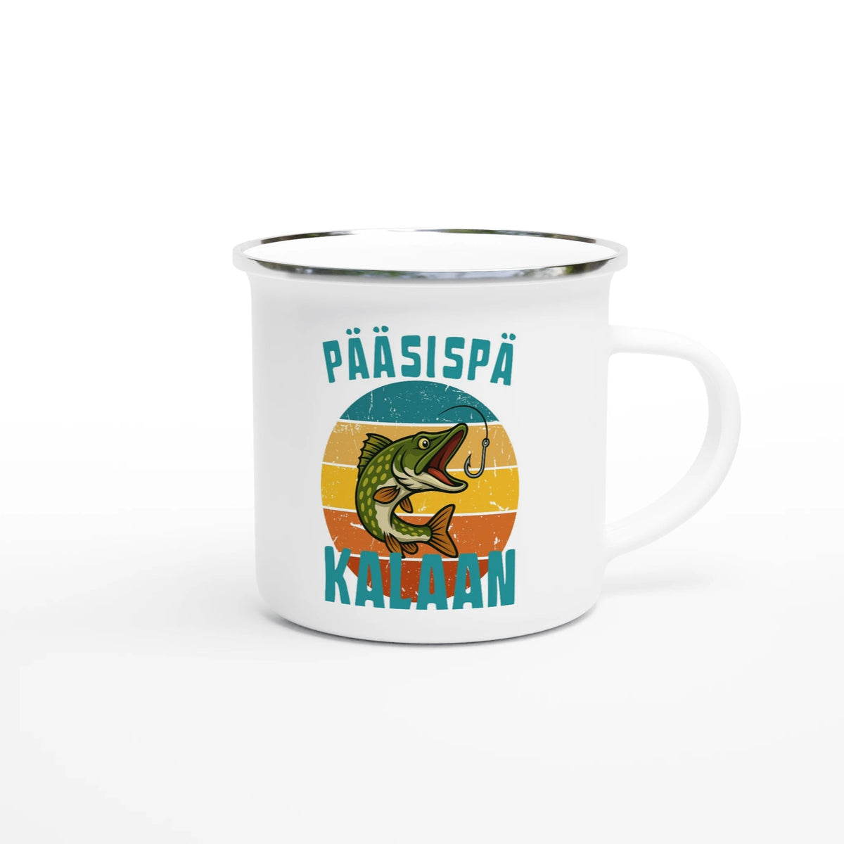 Pääsispä Kalaan | Hauki - Emalimuki 3,5dl - Mun Paita