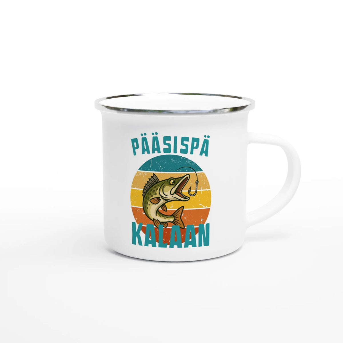 Pääsispä Kalaan | Kuha - Emalimuki 3,5dl - Mun Paita