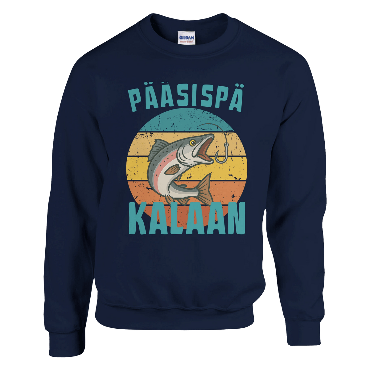 Pääsispä Kalaan | Lohi - Collegepaita - Mun Paita