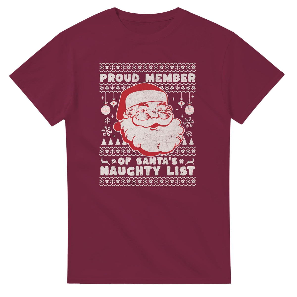 Proud Member of Santa's Naughty List - 3XL - 5XL T - paita - Mun Paita