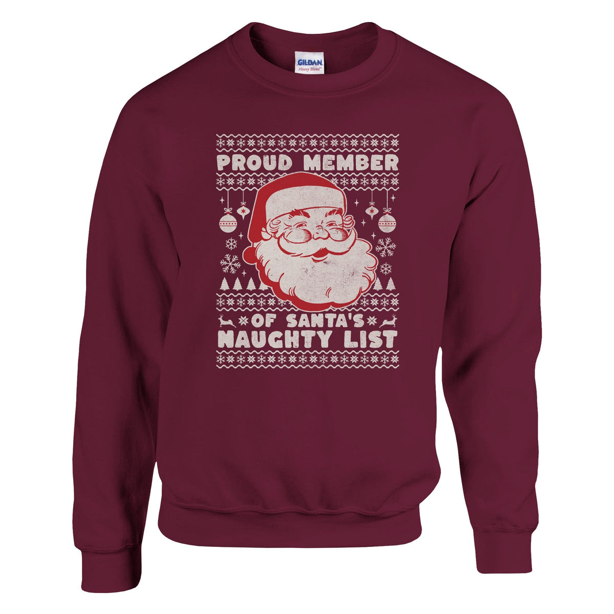 Proud Member of Santa's Naughty List - Collegepaita - Mun Paita