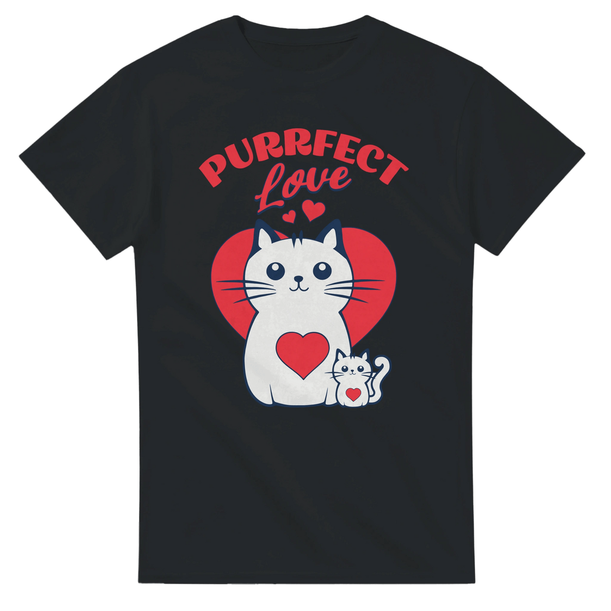 Purrfect Love Kissat - 3XL - 5XL - Mun Paita