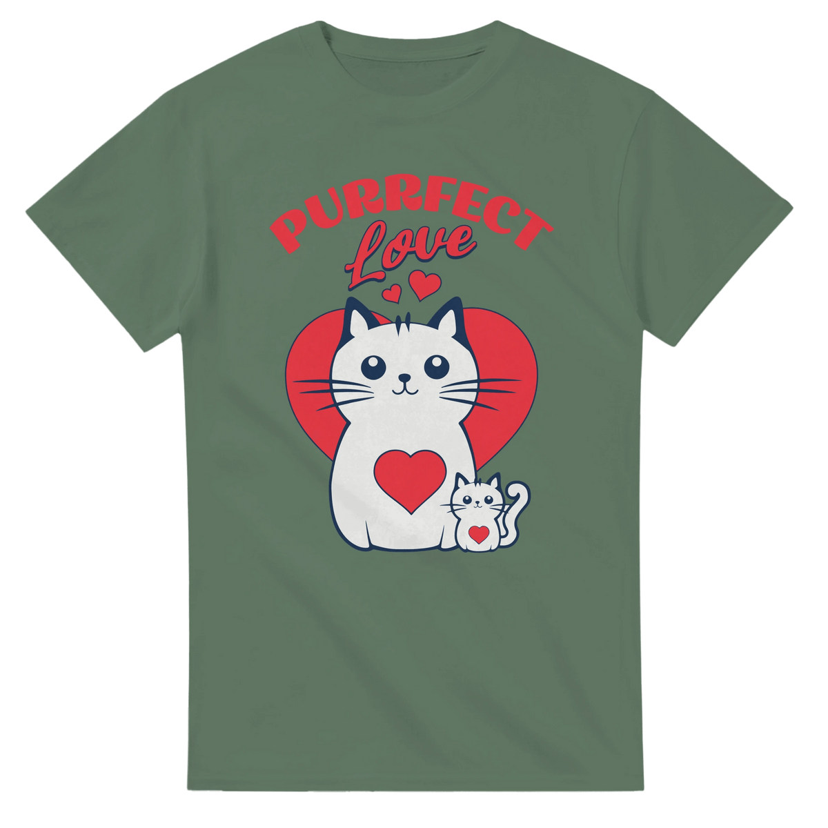 Purrfect Love Kissat - 3XL - 5XL - Mun Paita