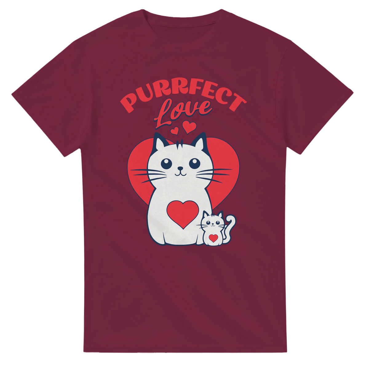 Purrfect Love Kissat - 3XL - 5XL - Mun Paita