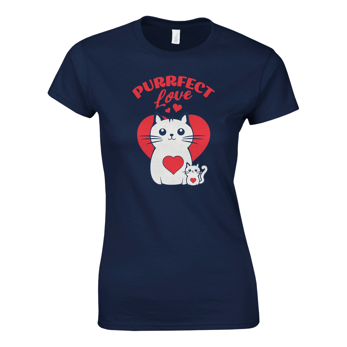 Purrfect Love Kissat - Naisten T - paita - Mun Paita