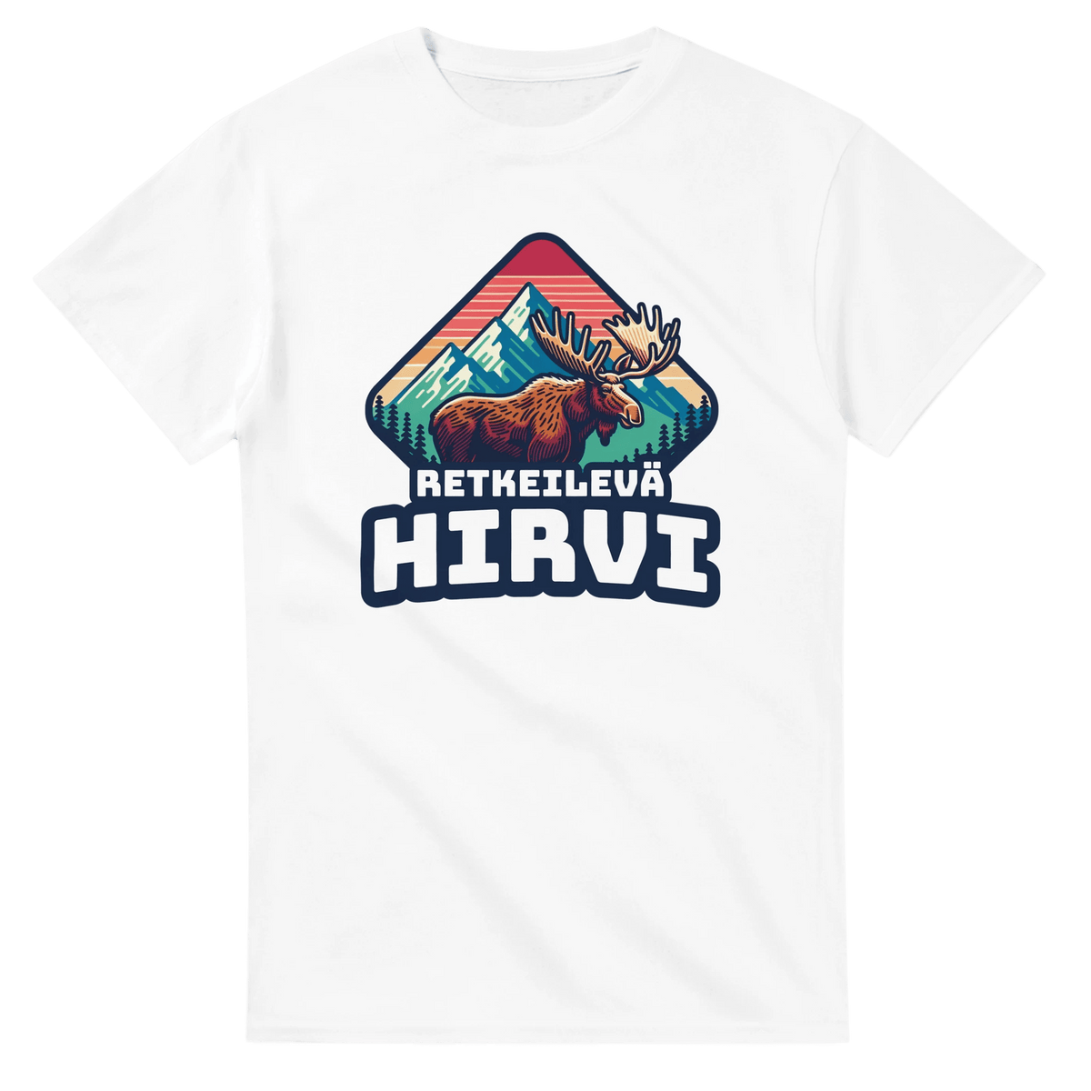 Retkeilevä Hirvi - 3XL - 5XL - Mun Paita