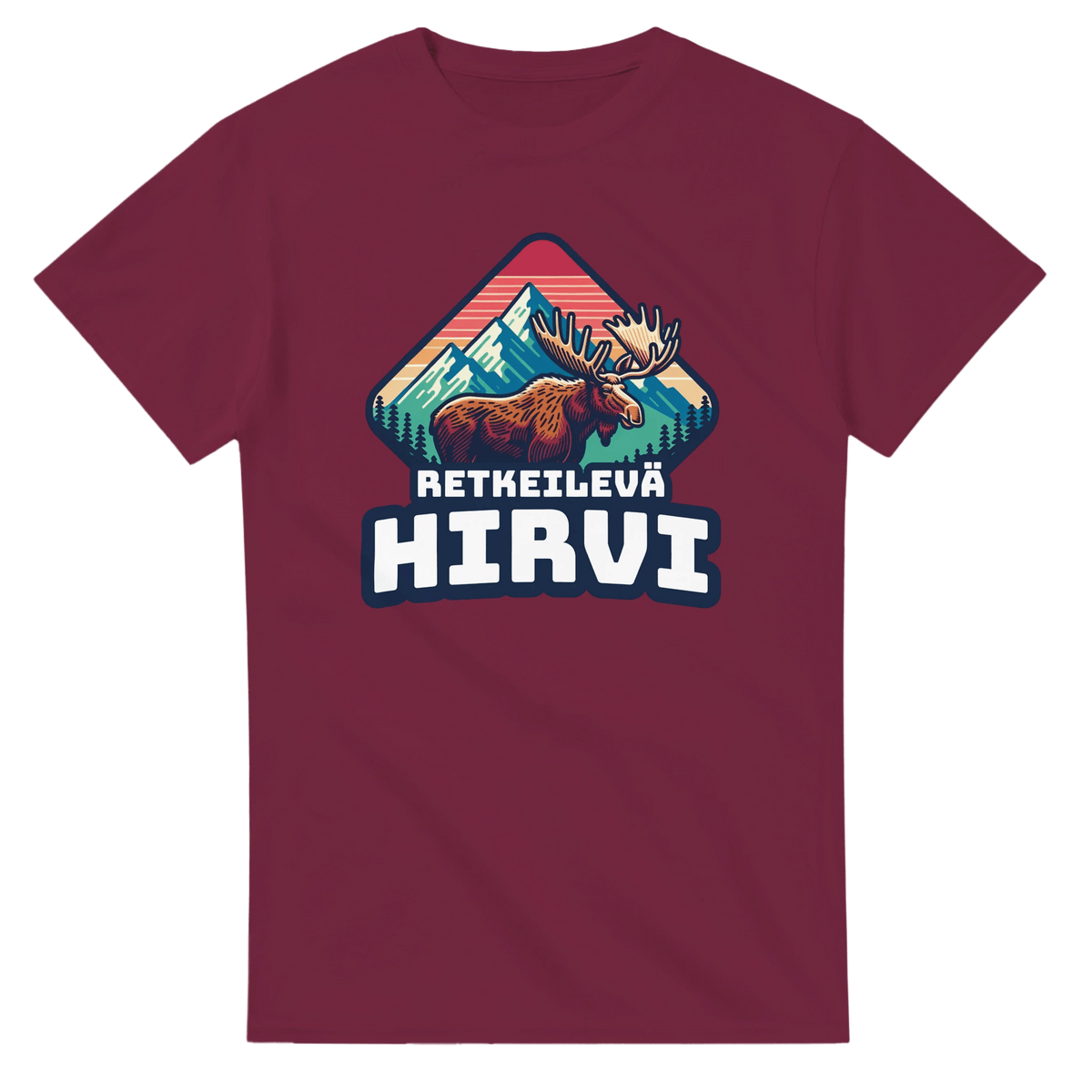 Retkeilevä Hirvi - 3XL - 5XL - Mun Paita