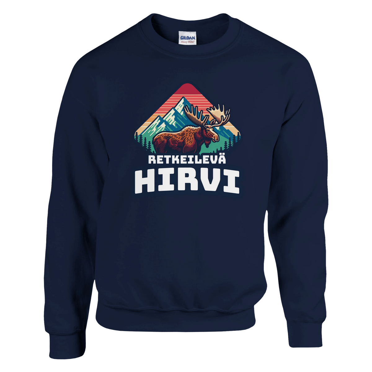 Retkeilevä Hirvi - Collegepaita - Mun Paita
