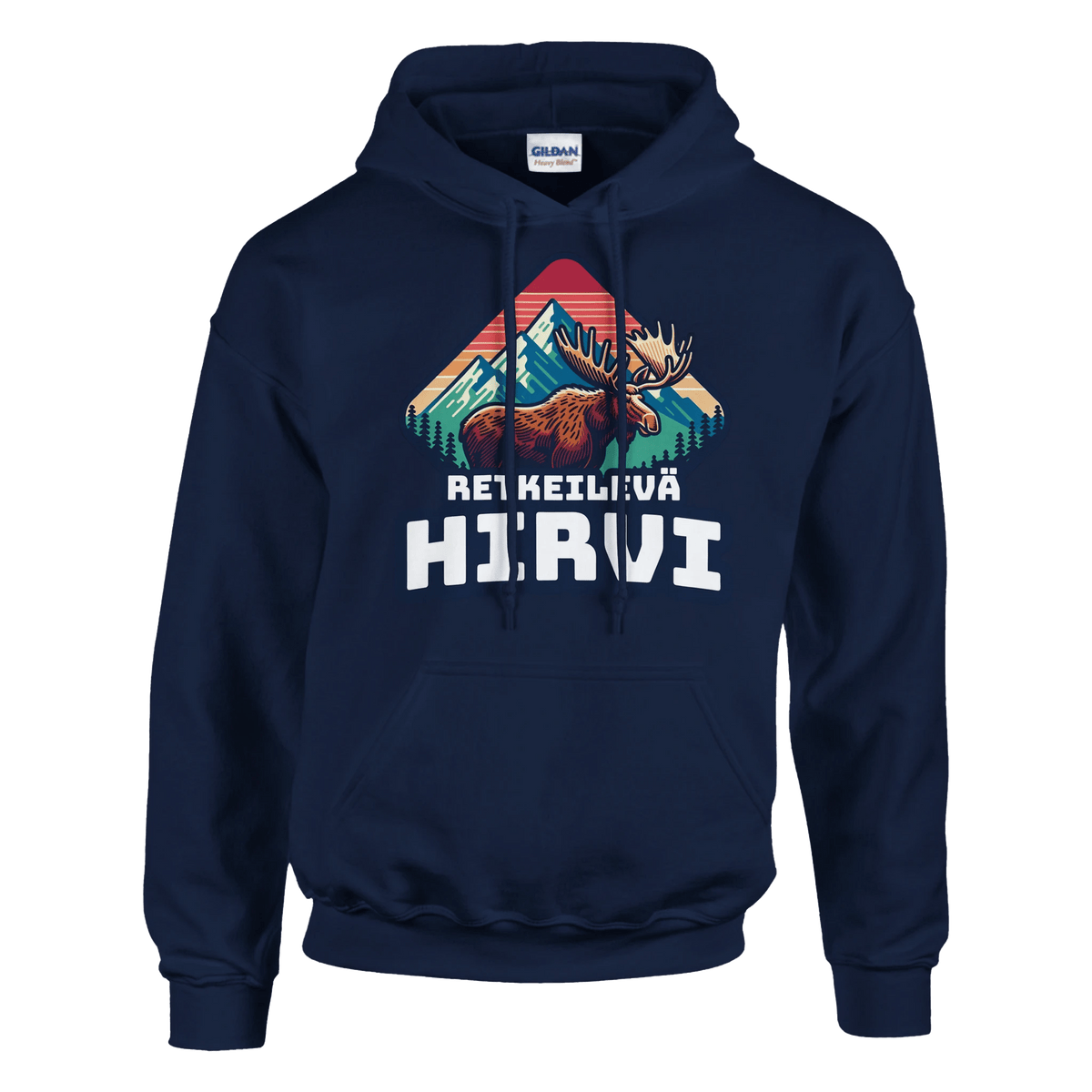 Retkeilevä Hirvi - Huppari - Mun Paita