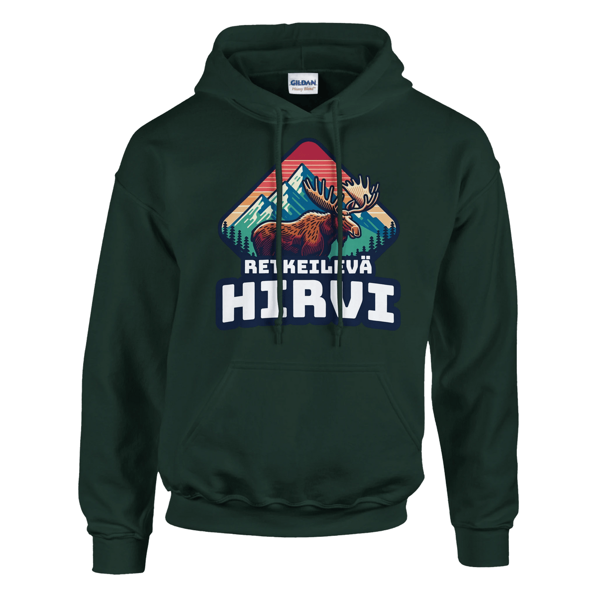 Retkeilevä Hirvi - Huppari - Mun Paita