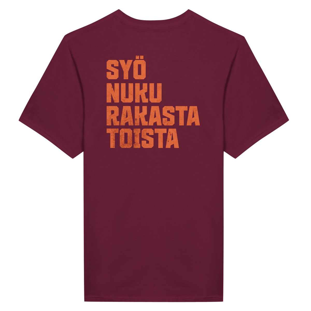 Syö, Nuku, Rakasta, Toista - Miesten T - paita (printti selässä) - Mun Paita